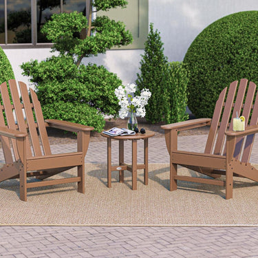 POLYWOOD Classic Adirondack 3-Piece Set - Teak